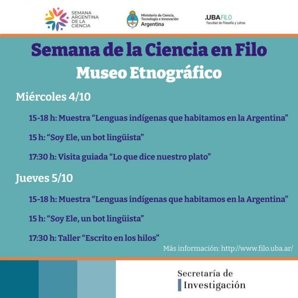 Semana De La Ciencia En El Museo Etnogr Fico Secretar A De